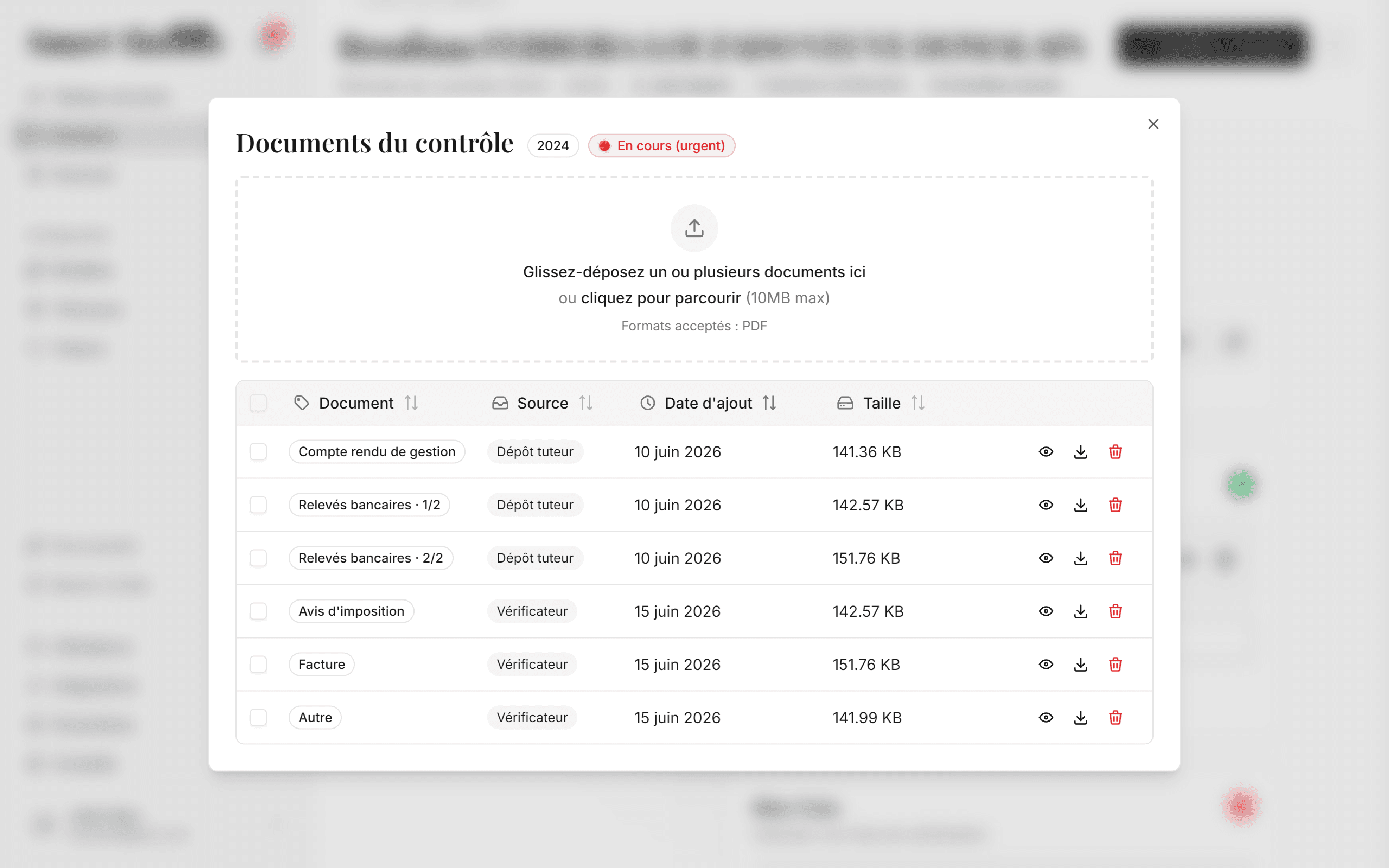 Suivi des pièces et dépôt en ligne dans Smart Tutelles